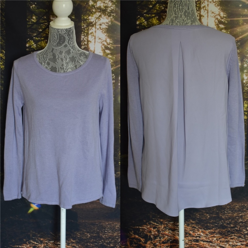 Sheer Back Lilac Sweater